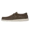 Wally Linen - Dark Brown -Heydude Shop 112471628 WALLY ECO LINEN DARK BROWN LEFT 1
