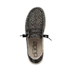 Wendy Woven - Zebra Black Stripe -Heydude Shop 121414740 WENDY ZEBRA BLACK STRIPE LEFT 6