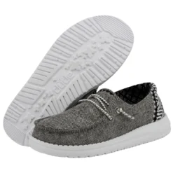 Wendy Youth Chambray - Onyx -Heydude Shop 130124203 WENDY YOUTH CHAMBRAY ONYX LEFT 3