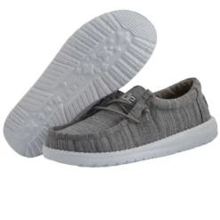 Wally Youth Linen - Stone -Heydude Shop 130130704 WALLY YOUTH LINEN STONE 03