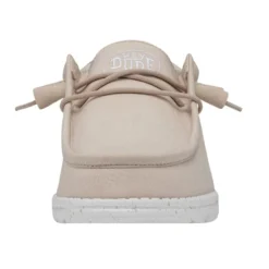 Wally Slub Canvas - Natural -Heydude Shop 40009 106 WALLYSLUBCANVAS NATURAL LEFTFRONT