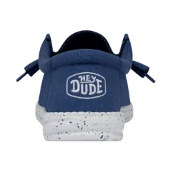 Wally Slub Canvas - True Blue -Heydude Shop 40009 428 WALLYSLUBCANVAS TRUEBLUE LEFTBACK