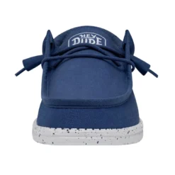 Wally Slub Canvas - True Blue -Heydude Shop 40009 428 WALLYSLUBCANVAS TRUEBLUE LEFTFRONT