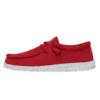 Wally Slub Canvas - Red -Heydude Shop 40009 610 WALLYSLUBCANVAS RED LEFTSIDE