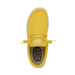 Wally Slub Canvas - Empire Yellow -Heydude Shop 40009 76I WALLYSLUBCANVAS EMPIREYELLOW LEFTTOP