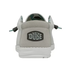 Wally Sox Triple Needle - Star White -Heydude Shop 40020 1KZ WALLYSOXTRIPLENEEDLE STARWHITE LEFTBACK