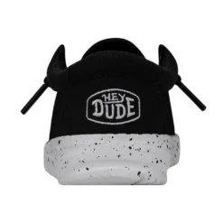 Wally Toddler Slub Canvas - Black -Heydude Shop 40029 001 WALLYTODDLERSLUBCANVAS BLACK LEFTBACK