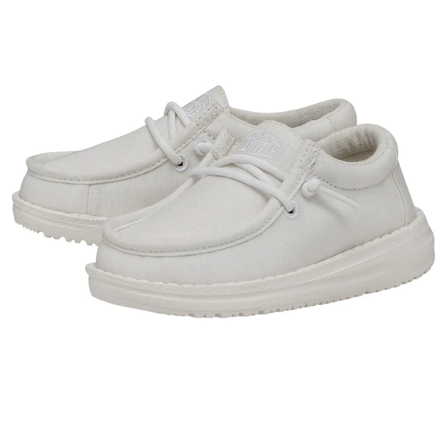 Wally Toddler Slub Canvas - White 4 Wally Toddler Slub Canvas - White - Image 2