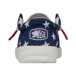 Wally Toddler Patriotic - American Flag -Heydude Shop 40031 9CW WALLYTODDLERPATRIOTIC AMERICANFLAG LEFTBACK