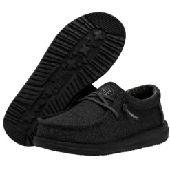 Wally Youth - Basic Black -Heydude Shop 40041 001 WALLY YOUTH BASIC BLACK LEFT 3