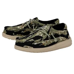 Wally Youth Camouflage - Tiger Stripe Camo -Heydude Shop 40042 9CJ WALLYYOUTHCAMOUFLAGE TIGERSTRIPECAMO PAIRSIDE