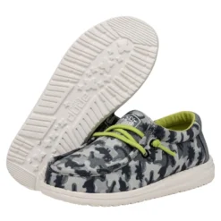 Wally Youth Camodino - Blue -Heydude Shop 40043 425 WALLYYOUTHCAMODINO BLUE PAIRBOTTOM