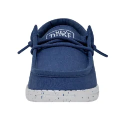 Wally Youth Slub Canvas - True Blue -Heydude Shop 40044 428 WALLYYOUTHSLUBCANVAS TRUEBLUE LEFTFRONT