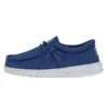 Wally Youth Slub Canvas - True Blue -Heydude Shop 40044 428 WALLYYOUTHSLUBCANVAS TRUEBLUE LEFTSIDE