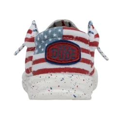 Wally Youth Patriotic - Stars And Stripes -Heydude Shop 40046 9C8 WALLYYOUTHPATRIOTIC STARSANDSTRIPES LEFTBACK