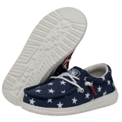Wally Youth Patriotic - American Flag -Heydude Shop 40046 9CW WALLYYOUTHPATRIOTIC AMERICANFLAG PAIRBOTTOM