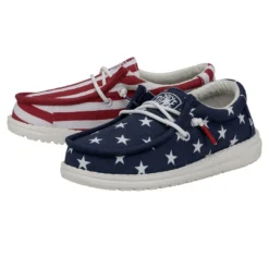 Wally Youth Patriotic - American Flag -Heydude Shop 40046 9CW WALLYYOUTHPATRIOTIC AMERICANFLAG PAIRSIDE