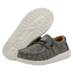 Wally Youth Stretch - Taupe 10 Wally Youth Stretch - Taupe -Heydude Shop 40050 214 WALLY YOUTH STRETCH TAUPE LEFT 3