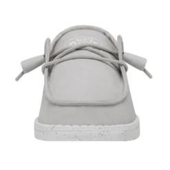 Wendy Slub Canvas - Light Grey -Heydude Shop 40063 007 WENDYSLUBCANVAS LIGHTGREY LEFTFRONT