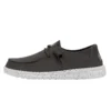Wendy Slub Canvas - Dark Grey -Heydude Shop 40063 029 WENDY SLUB CANVAS DARK GREY LEFT 1