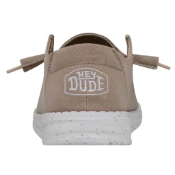 Wendy Slub Canvas - Tan -Heydude Shop 40063 265 WENDYSLUBCANVAS TAN LEFTBACK