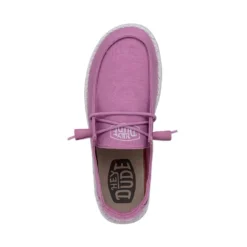 Wendy Slub Canvas - Violet 13 Wendy Slub Canvas - Violet -Heydude Shop 40063 508 WENDYSLUBCANVAS VIOLET LEFTTOP