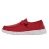 Wendy Slub Canvas - Red -Heydude Shop 40063 610 WENDY SLUB CANVAS RED LEFT 1 1