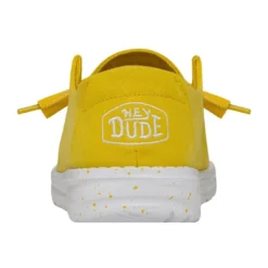 Wendy Slub Canvas - Empire Yellow -Heydude Shop 40063 76I WENDYSLUBCANVAS EMPIREYELLOW LEFTBACK
