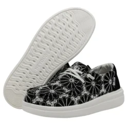 Wendy Rise Eyelet - Black -Heydude Shop 40075 001 WENDY RISE EYELET BLACK LEFT 3