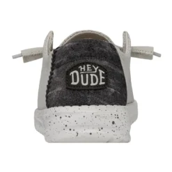 Wendy Woven - Light Grey -Heydude Shop 40098 007 WENDYWOVEN LIGHTGREY LEFTBACK