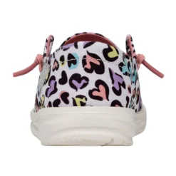 Wendy Youth - White Leopard -Heydude Shop 40106 9CF WENDYYOUTHCAT WHITELEOPARD LEFTBACK