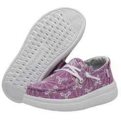 Wendy Youth Rise Eyelet - Violet -Heydude Shop 40108 508 WENDY YOUTH RISE EYELET VIOLET LEFT 3