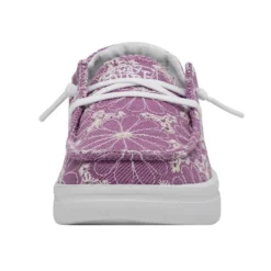 Wendy Youth Rise Eyelet - Violet -Heydude Shop 40108 508 WENDY YOUTH RISE EYELET VIOLET LEFT 4