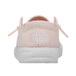 Wendy Youth Slub Canvas - Pink -Heydude Shop 40143 680 WENDY YOUTH SLUB CANVAS PINK LEFT 5