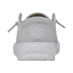 Wendy Toddler Slub Canvas - Light Grey -Heydude Shop 40144 007 WENDYTODDLERSLUBCANVAS LIGHTGREY LEFTBACK