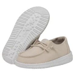 Wendy Toddler Slub Canvas - Natural -Heydude Shop 40144 106 WENDYTODDLERSLUBCANVAS NATURAL PAIRBOTTOM