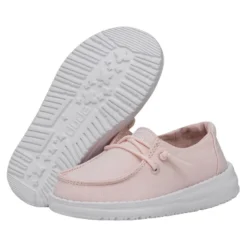 Wendy Toddler Slub Canvas - Pink -Heydude Shop 40144 680 WENDYTODDLERSLUBCANVAS PINK PAIRBOTTOM