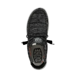 Wally Sox Stitch Wide - Black White -Heydude Shop 40161 0YH WALLYSOXSTITCH BLACKWHITE LEFTTOP 1