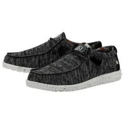 Wally Sox Stitch Wide - Black White -Heydude Shop 40161 0YH WALLYSOXSTITCH BLACKWHITE PAIRSIDE 1