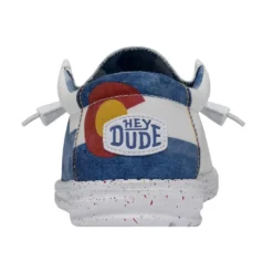 Wally Colorado Watercolor - White -Heydude Shop 40382 100 WALLYCOLORADOWATERCOLOR WHITE LEFTBACK