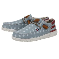Wally Americana - Denim Star -Heydude Shop 40395 4NR WALLYAMERICANA DENIMSTAR PAIRSIDE