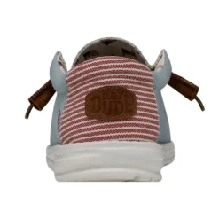 Wally Americana - Denim Stripe -Heydude Shop 40395 4OE WALLYAMERICANA DENIMSTRIPE LEFTBACK