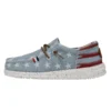 Wally Youth Americana - Denim Star -Heydude Shop 40479 4NR WALLYAMERICANAYOUTH DENIMSTAR LEFTSIDE