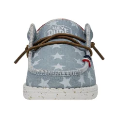 Wally Toddler Americana - Denim Star -Heydude Shop 40581 4NR WALLYAMERICANATODDLER DENIMSTAR LEFTFRONT