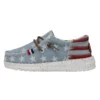 Wally Toddler Americana - Denim Star -Heydude Shop 40581 4NR WALLYAMERICANATODDLER DENIMSTAR LEFTSIDE