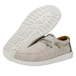 Wally Jersey - Taupe -Heydude Shop FW23 M 40169 214 WALLY JERSEY TAUPE LEFT PAIROUTSOLE