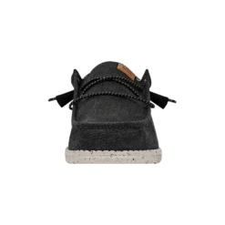 Wally Washed Canvas - Black 11 Wally Washed Canvas - Black -Heydude Shop FW23 M 40296 001 WALLY WASHED CANVAS BLACK LEFT FRONT