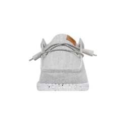 Wally Washed Canvas - Light Grey -Heydude Shop FW23 M 40296 007 WALLY WASHED CANVAS LIGHT GREY LEFT FRONT