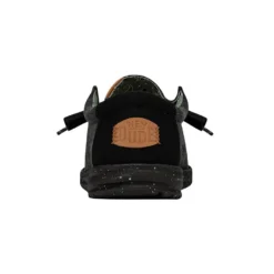 Wally Washed Canvas - Black/Black -Heydude Shop FW23 M 40296 060 WALLY WASHED CANVAS BLACK BLACK LEFT BACK