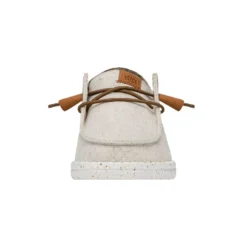 Wendy Washed Canvas - Cream -Heydude Shop FW23 W 40297 13R WENDY WASHED CANVAS CREAM LEFT FRONT